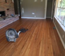 Refinished solid red oak clear grade flooring