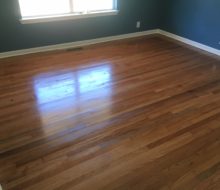 Refinished solid red oak clear grade flooring