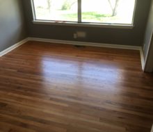 Refinished solid red oak clear grade flooring