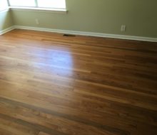 Refinished solid red oak clear grade flooring