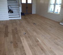 Sanded character grade White Oak flooring