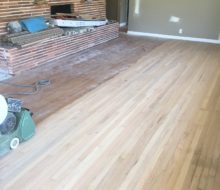 Sanding water damaged solid red oak clear grade flooring