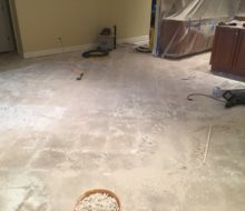 Slab after floor tile removal