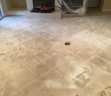 Slab after floor tile removal