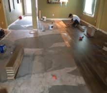 Installing white oak flooring over leveled subfloor