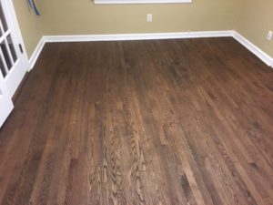 Red Oak clear grade flooring - stained & refinished