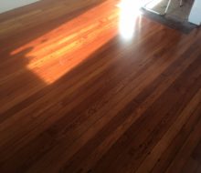 Refinished water damaged old heart pine flooring