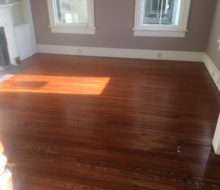 Refinished water damaged old heart pine flooring