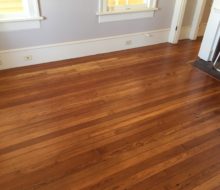 Refinished water damaged old heart pine flooring