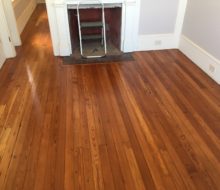 Refinished water damaged old heart pine flooring