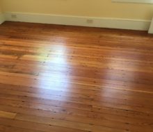 Refinished water damaged old heart pine flooring