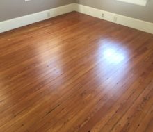 Refinished water damaged old heart pine flooring