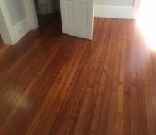 Refinished water damaged old heart pine flooring