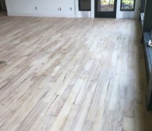 Sanded hickory flooring