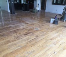 Sanding hickory flooring