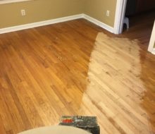 Sanding old Red Oak clear grade flooring at 45 degrees