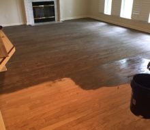 Staining sanded Red Oak flooring