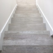 White grain refinished stair treads