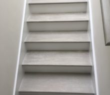 White grain refinished stair treads