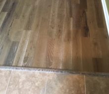 Wire brushed European White Oak flooring installed