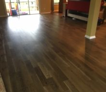 Wire brushed European White Oak flooring installed