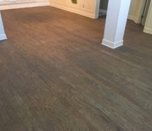 Dark gray stained Red Oak flooring