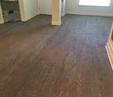 Dark gray stained Red Oak flooring