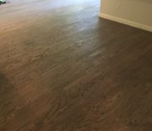 Dark gray stained Red Oak flooring