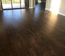 Birch wood flooring installed