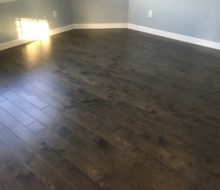 Birch wood flooring installed