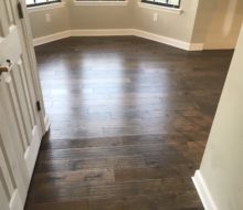 Birch wood flooring installed