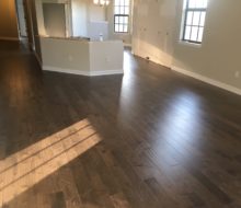 Birch wood flooring installed