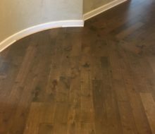 Birch wood flooring installed