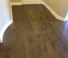 Birch wood flooring installed