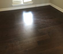 Installed Maple hardwood flooring