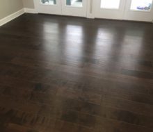 Installed Maple hardwood flooring