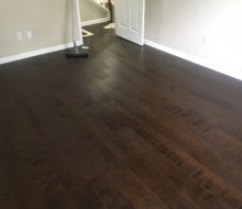 Installed Maple hardwood flooring