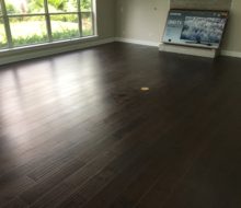 Installed Maple hardwood flooring