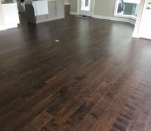 Installed Maple hardwood flooring