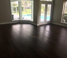 Installed Maple hardwood flooring