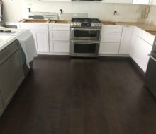 Installed Maple hardwood flooring