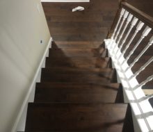 Installed solid Maple stair treads