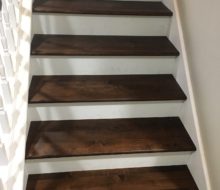 Installed solid Maple stair treads