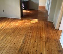 Refinished heart pine and knotty yellow pine flooring