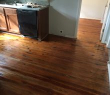 Refinished heart pine and knotty yellow pine flooring