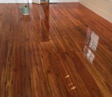 Refinished old pine wood floors in historic St. Augustine