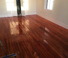 Refinished old pine wood floors in historic St. Augustine