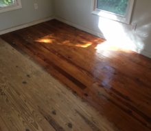 Refinishing heart pine and knotty yellow pine flooring