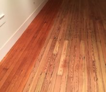 Refinishing sanded old pine wood floors