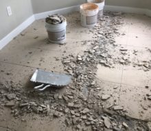 Removing old condo tile